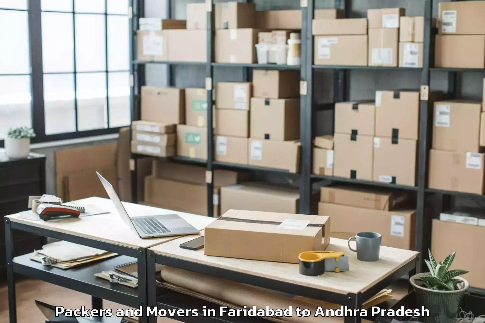 Professional Faridabad to Yadiki Packers And Movers